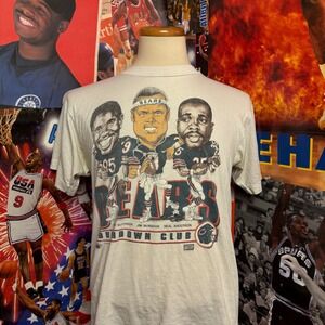 Vintage‎ 80s Chicago Bears McKinnon McMahon Anderson NFL Football Tee Sz Medium